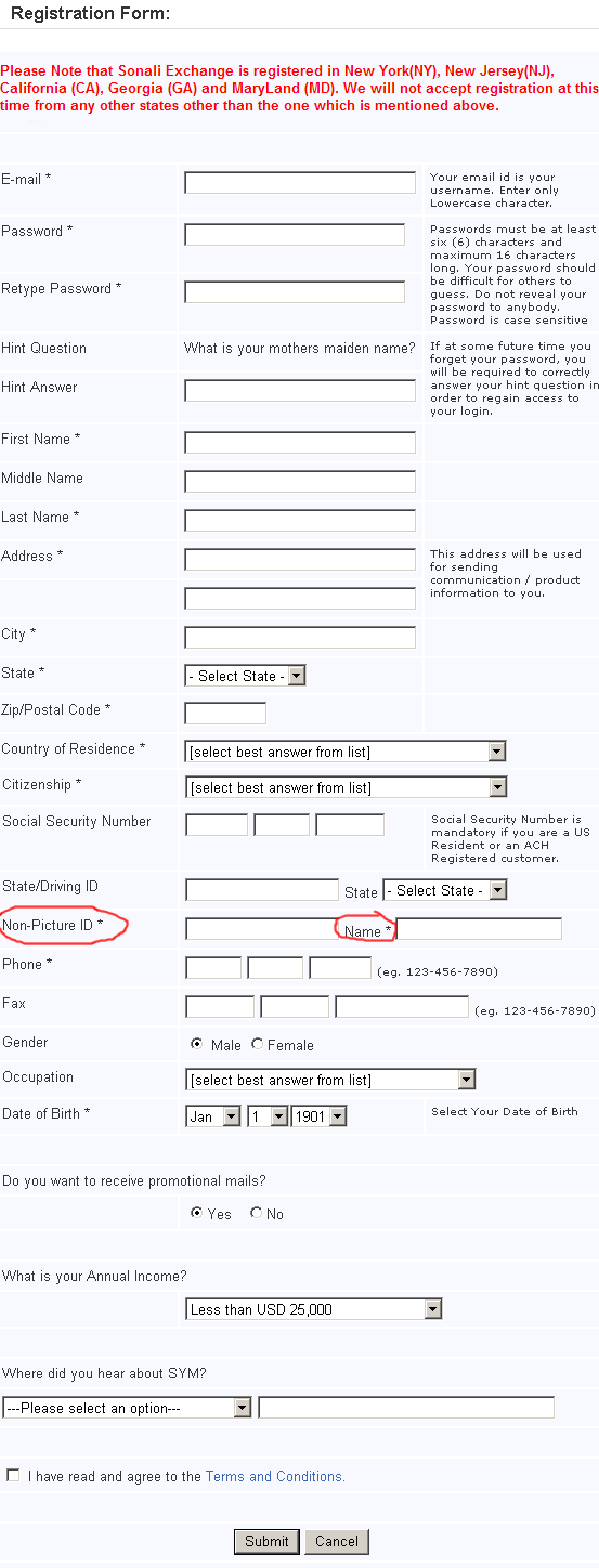 New User Registration